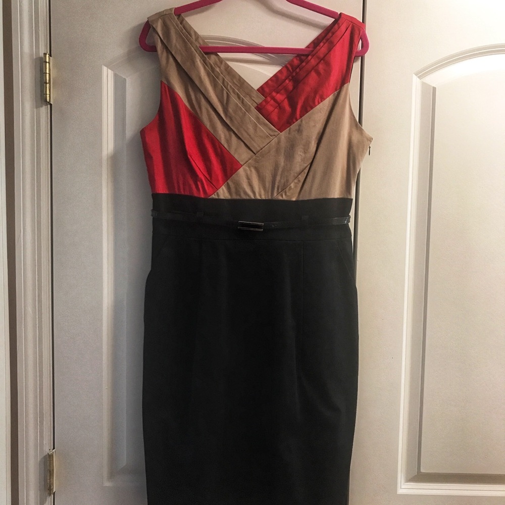 Tahari by Arthur S. Levine- Colorblock Dress